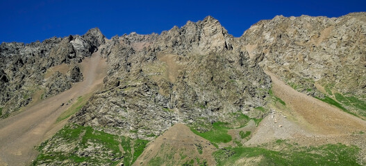 The mountain scenery of Xinjiang, China in Asia