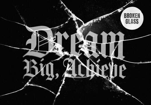 Broken Glass Text & Logo Effect Mockup