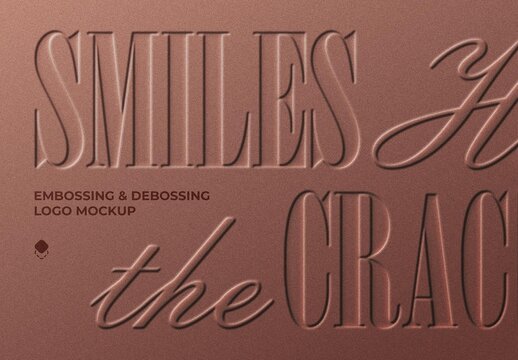 Embossing & Debossing Logo Mockup