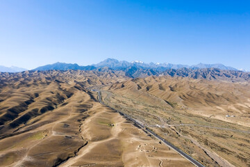 The mountain scenery of Xinjiang, China in Asia