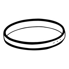 silver plate isolated on white background