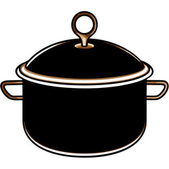 cooking pot isolated on white