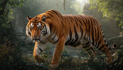 A fierce wild predator in captivity