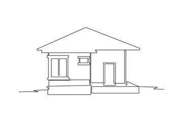 Simple continuous line drawing of all about building and architect activity. simple line, creativity designer. Vector, Designer.