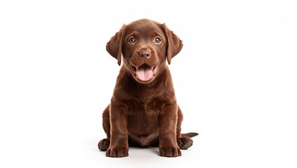 Three-month-old chocolate Labrador Retriever puppy, playful demeanor, animal companionship