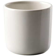 Simple empty white ceramic mug, elegant and versatile drinkware