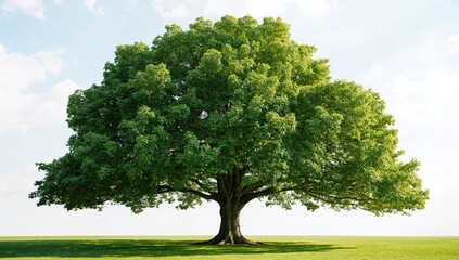 Fototapeta premium Solitary linden tree during the summer season