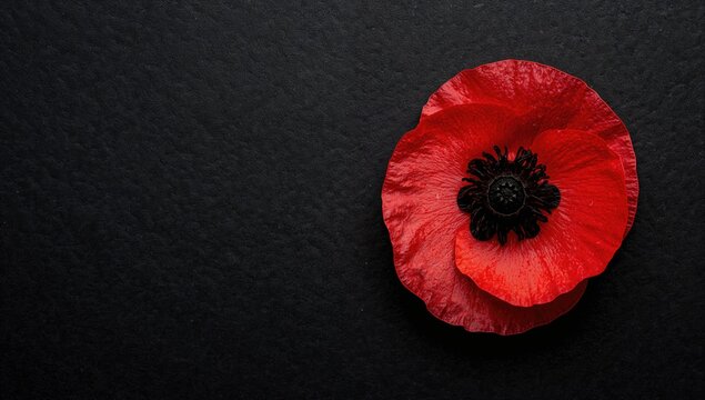 The remembrance poppy, a symbol of sacrifice, suitable for Memorial Day and similar observances