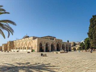 The AI-Aqsa Mosque, also known as the Qibli Mosque or Qibli Chapel. Jerusalem