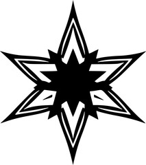 Star silhouette design for night sky and celestial theme