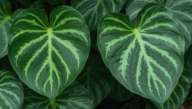 Perma Press Homalomena with thick, shiny dark green leaves featuring rounded tips and pointed lobes, suitable for indoor plant enthusiasts