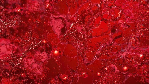 Glossy crimson spots on a blurred backdrop - Powered by Adobe