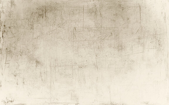 Color old concrete wall texture background. Close up retro plain cream color cement wall background texture. Design paper vintage parchment element.