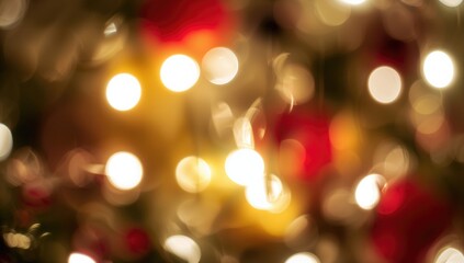 Abstract composition featuring red fruit with blurred lights, suitable for festive decor during Christmas and New Year celebrations