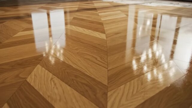 Elegant Parquet Flooring Design A Blend of Natural Wood and Modern Polish