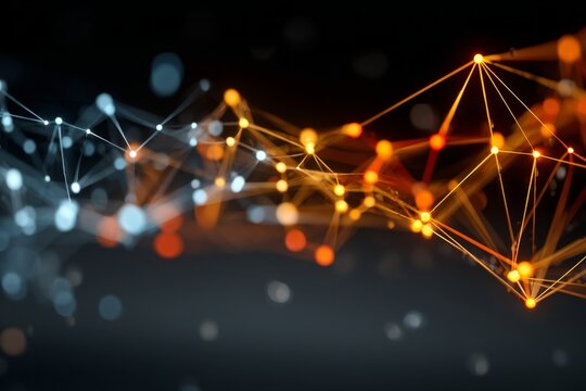 Exploring big data with advanced analytics in a digital world. Tech ecosystem. Big data analytics: a vivid dance of colors and complexity. Smart technology. Ai interface.