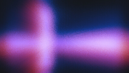Abstract glowing red blue line on black background. Laser show.