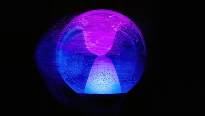 Colorful gradient lava lamp ball creating abstract patterns, suitable for UI backdrop