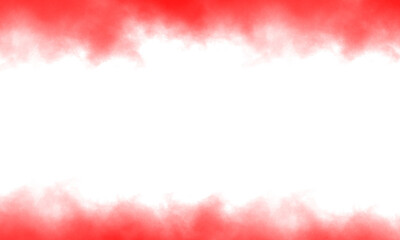 Obraz premium A vibrant red watercolor border creates a striking frame, isolated on transparent background, perfect for adding a touch of artistic flair to your designs and projects