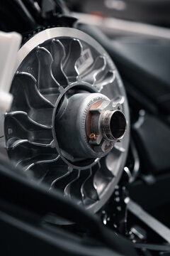 Snowmobile CVT Drive Clutch Close-Up