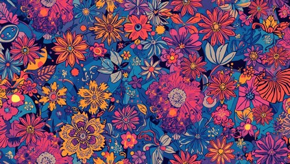 Abstract floral design featuring vibrant plastic-like colors, suitable for editorial header background