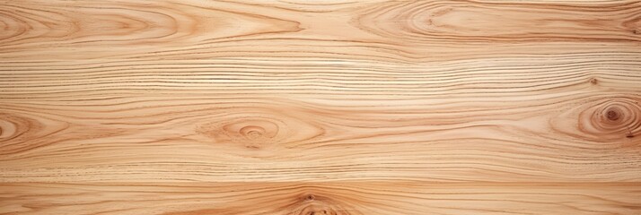 Fototapeta premium A smooth, light-colored wooden surface with a natural grain pattern, showcasing the beauty and texture of wood.