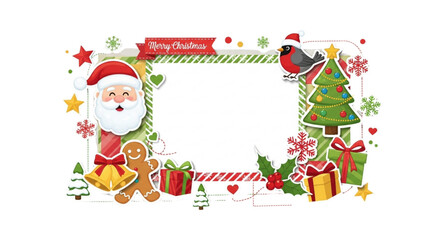 Fototapeta premium christmas greeting card with santa claus