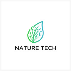 Nature Tech Logo Combining Nature and Technology for Sustainable Innovation and Growth