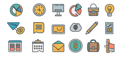 Business icons set for business,business icons, set, collection, pack, corporate, professional, office, finance, technology, startup, company,