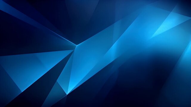 Digital art wallpaper background. abstract blue geometric background with overlapping triangles and shadows.