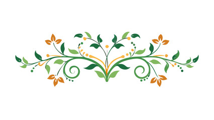 A floral arabesque pattern design against a black background