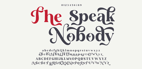 Abstract Fashion font alphabet. Minimal modern urban fonts for logo, brand etc. Typography typeface uppercase lowercase and number. vector illustration