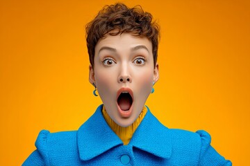 Innovative women shaping modern business with ai. Color background. Energized presentation by ai expert on futuristic business settings. Editorial style. Advertising photo.