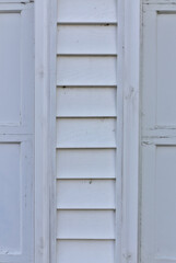 Modern Garage Door Exterior With Shutter Decor Details Closeup.
