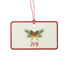 Christmas star with the inscription toy isolated on transparent or white background, png