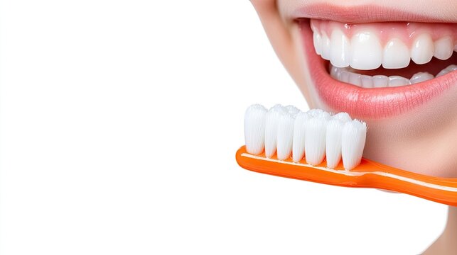 Happy child enjoying brushing teeth with sustainable dental products in bright morning light