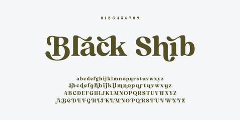 Elegant alphabet letters font logo. Typography luxury classic lettering serif italic fonts decorative wedding vintage retro logos. vector illustration