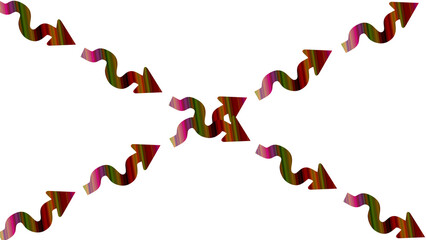 Fototapeta premium set of arrow fill with gradient color isolated on white background