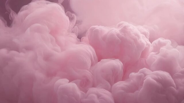 Dreamy soft pink smoke cloud background . Fluffy abstract texture creating an ethereal, gentle and calm fantasy mood