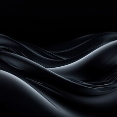 Abstract Black Luxury Waves Background