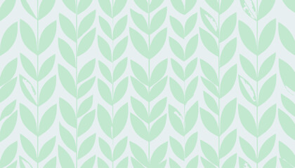 Abstract Mint Green Leaf Pattern Background.