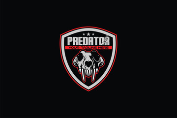 Wolf Skull head vector image sign logo template