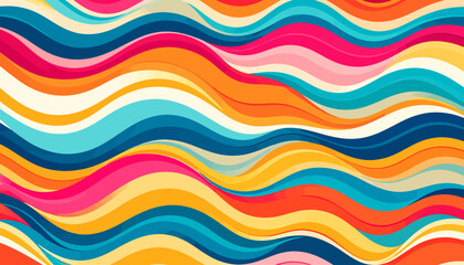 Vibrant Wavy Pattern Background.