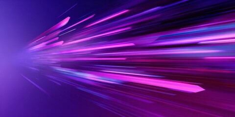 Dynamic abstract background features streaking bright magenta and violet light trails moving rapidly into the distance.