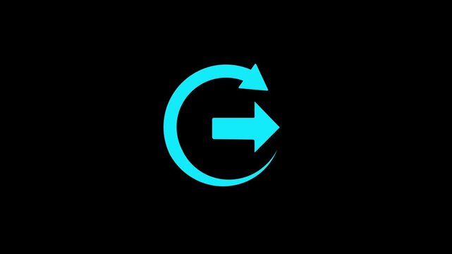 Logout icon on a transparent background. Circle arrow icon design logout exit animation representing logout action symbol
