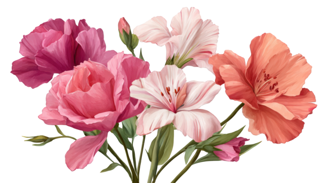 Delicate bouquet of pastel flowers. Soft floral arrangement