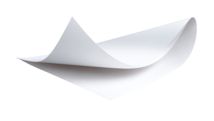 Folded white paper