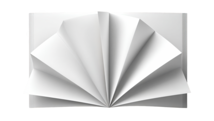 Open book, fan-like folds