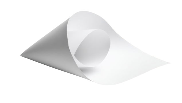 Abstract white paper-like object