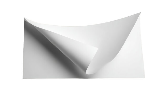 Folded sheet of white paper